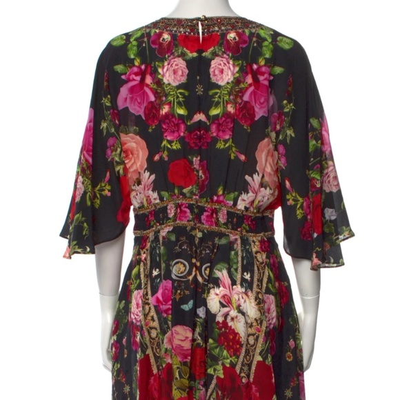 Camilla Silk Midi Floral Dress M BNWT - Picture 3 of 3